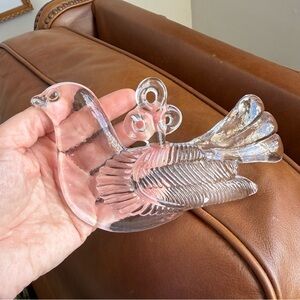 VTG Kosta Boda Sweden Glass Bird Sun Catcher Dove of Peace Design Bertil Vallien